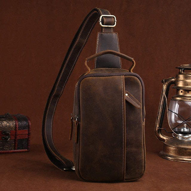 Leather Chest Bag for Men
