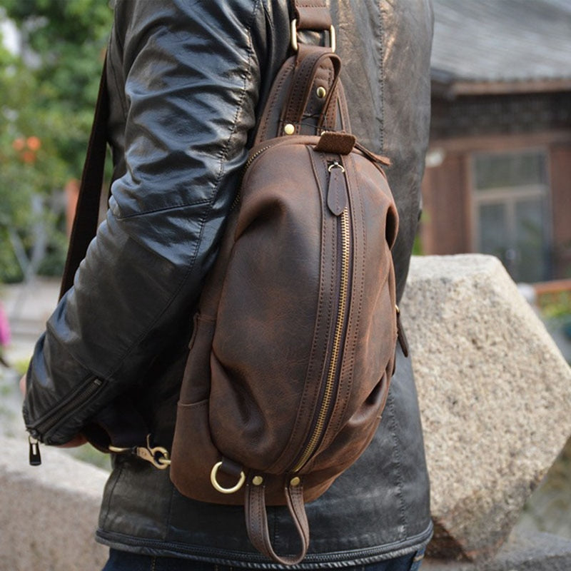Leather Small Chest Bag
