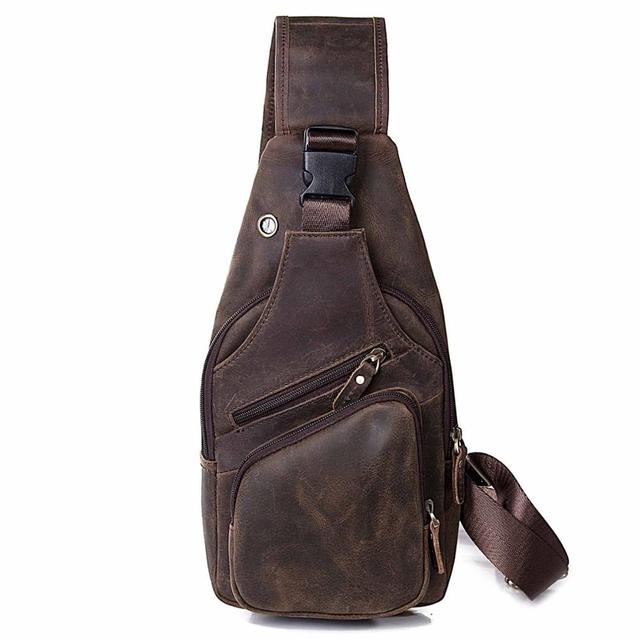 Leather men Chest Bag