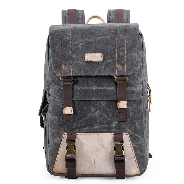 Retro canvas backpack